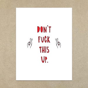 VENTE - Don't Fuck This - Carte de correspondance pliée A2 et enveloppe - SKU 389
