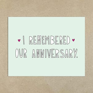 Je me suis souvenu de notre anniversaire - Carte de correspondance pliée A2 et enveloppe - SKU 245
