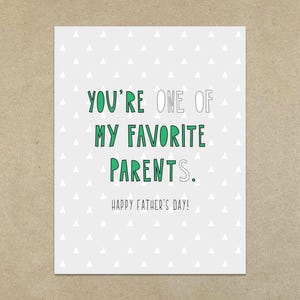 Tu es mon parent (père) préféré - Carte de correspondance pliée A2 et enveloppe - SKU 292
