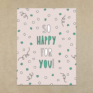 Tellement heureux pour vous ! - Carte de correspondance pliée A2 et enveloppe - SKU 512