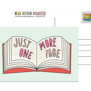 Juste une page de plus - Carte postale 4" x 6" - SKU PC-001