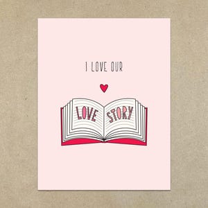 I Love Our Love Story - Carte de correspondance pliée A2 et enveloppe - SKU 528