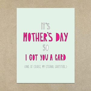 Got You A Card (Mom) - Carte de correspondance pliée A2 et enveloppe - Fête des mères amusante - SKU 326