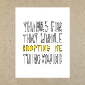 Je m'adopte (carte pour la fête des mères ou des pères) - Carte de correspondance pliée A2 et enveloppe - SKU 250