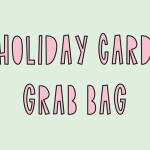 GRAB BAG 10 Winter Holiday cards & envelopes // Blind mystery bag of 10 slightly imperfect or discontinued greeting cards // Xmas Hanukkah image 1