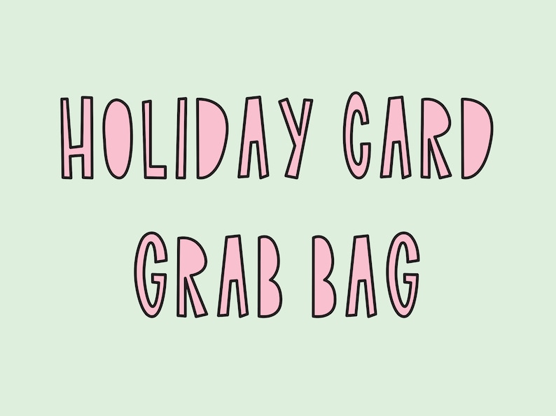 GRAB BAG 10 Winter Holiday cards & envelopes // Blind mystery bag of 10 slightly imperfect or discontinued greeting cards // Xmas Hanukkah image 1