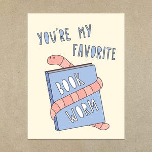 You're My Favorite Bookworm - A2 gevouwen notitiekaart en envelop - Art.nr. 481