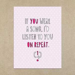Si vous étiez une chanson, je vous écouterais en boucle - Carton de correspondance A2 plié et enveloppe - SKU 529