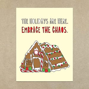 Gingerbread Chaos - A2 gevouwen notitiekaart en envelop - Art.nr. 515,-