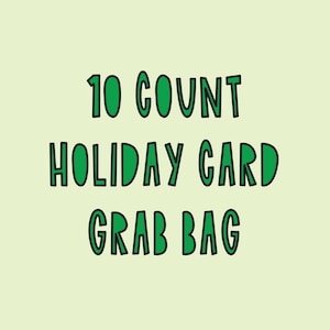 SAC À SAISIR - 10 cartes et enveloppes pour les fêtes d'hiver // Sachet mystère aveugle de 10 cartes de vœux légèrement imparfaites ou discontinuées // Noël Hanoucca