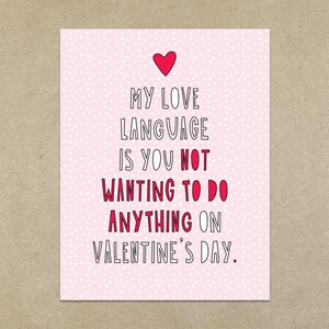 Ma langue d'amour, c'est que tu ne veux rien faire le jour de la Saint-Valentin. - Carte de correspondance pliée A2 et enveloppe - SKU 578