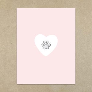 Carte de sympathie pour animal de compagnie - Carte de correspondance pliée A2 et enveloppe - SKU 479