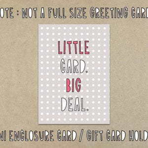 Kleine Karte. Großer Abschluss. - Mini Beilegekarte - SKU S-118 - Geschenkanhänger, Geschenkkartenhalter