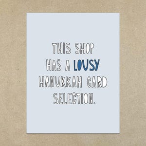 SOLDES - Cette boutique propose une sélection de cartes de Hanoukka pourries. - Carte de correspondance pliée A2 et enveloppe - SKU 364