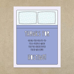 Thanks For Hosting - A2-kaart en envelop - SKU 600 - overnachtende gast