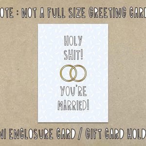 ¡Caramba! ¡Estás casado! - Mini tarjeta adjunta - SKU S-140 - Etiqueta de regalo, porta tarjetas de regalo