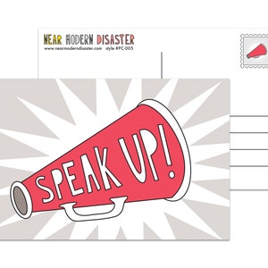 ¡Hablar alto! - Postal de 4" x 6" - SKU PC-005 - beneficencia benéfica