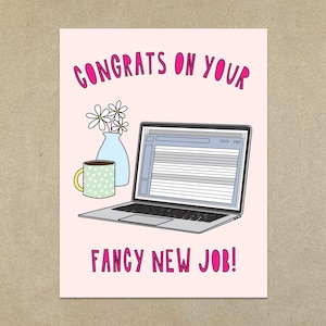 Félicitations pour votre nouvel emploi passionnant ! - Carte de correspondance pliée A2 et enveloppe - SKU 488