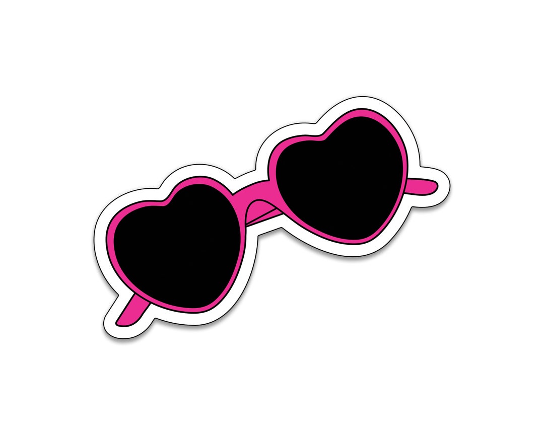 Heart Sunglasses 3 Vinyl Die Cut Sticker SKU ST 935 Durable heart-sunglasses-3-vinyl-die-cut-sticker-sku-st-935-durable