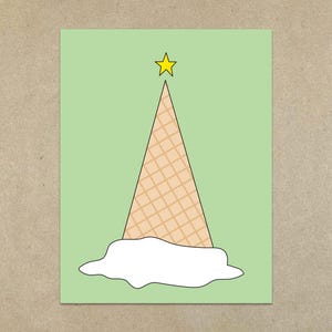 Arbre à crème glacée - Carte de correspondance pliée A2 et enveloppe - SKU 564