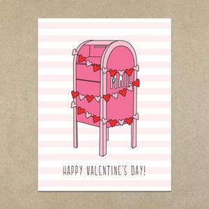 Valentinstag Briefkasten. - A2 Klappkarte & Kuvert - SKU 583