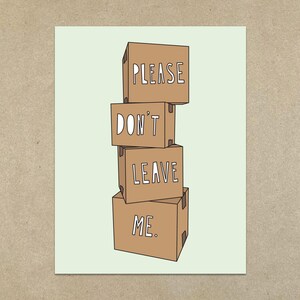 Please Don't Leave Me - Carte de correspondance pliée A2 et enveloppe - SKU 501