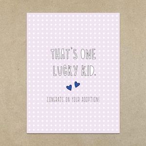 That’s One Lucky Kid (Congrats on Your Adoption!) - A2 Faltkarte & Umschlag - SKU 396