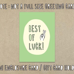 Viel Glück! - Mini Beilegekarte - SKU S-122 - Geschenkanhänger, Geschenkkartenhalter