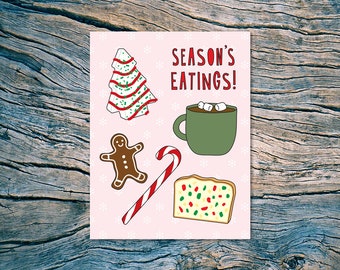 Season's Eatings! - A2 folded note card & envelope - SKU 516