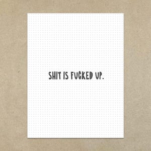 VENTE - C'est la merde. - Carte de correspondance pliée A2 et enveloppe - SKU 462