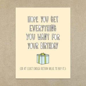 OFERTA - Valor de devolución (Cumpleaños) - tarjeta y sobre - SKU 329