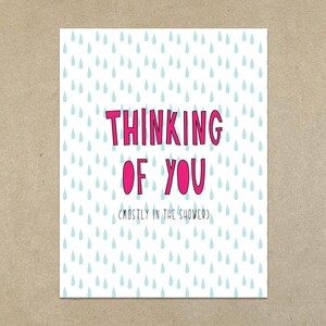 VENTE - Thinking Of You (Mostly In The Shower) - Carte et enveloppe - SKU 301