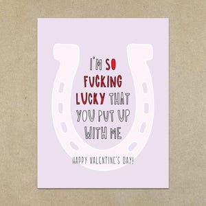 J'ai tellement de chance que vous me tolériez. Joyeuse Saint-Valentin. - Carte de correspondance pliée A2 et enveloppe - SKU 534