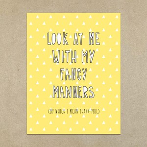 Fancy Manners - Carte de correspondance pliée A2 et enveloppe - SKU 258