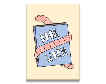 Bookworm - 2" x 3" Fridge Magnet - SKU MAG-830