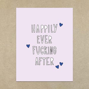 Happily Ever F-king After - Carte de correspondance pliée A2 et enveloppe - SKU 296