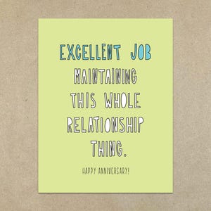 Relationship Thing - Carte de correspondance pliée A2 et enveloppe - Carte d'anniversaire amusante - SKU 336