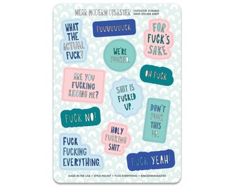 Fuck Everything - 5"x7" sticker sheet - SKU SS-007