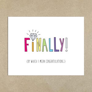 ¡Por fin! (y con esto quiero decir ¡felicitaciones!) - Tarjeta de notas doblada y sobre tamaño A2 (versión arcoíris) - SKU 277