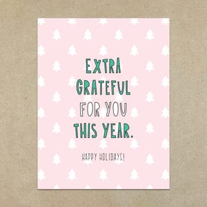 Extra dankbaar voor jou dit jaar. Fijne feestdagen! - A2 gevouwen notitiekaart en envelop - SKU 498,-