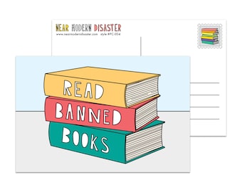 Leer libros prohibidos - Postal de 4" x 6" - SKU PC-004