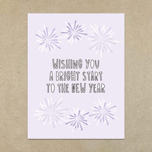 SALE - Wishing You A Bright Start To The New Year - A2 Klappkarte & Umschlag - SKU 525