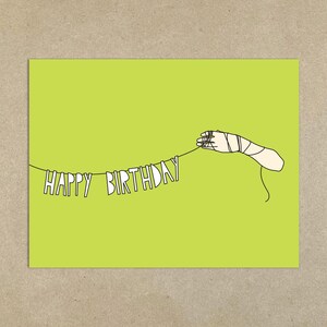 VENTE - Joyeux anniversaire (bannière faite main) - carte et enveloppe - SKU 122