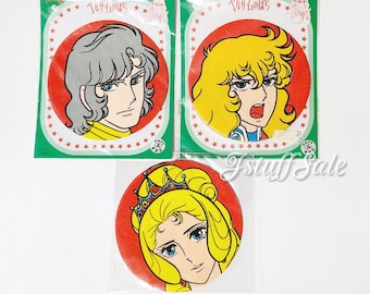 3 pairs - Vintage Lady Oscar The Rose of Versailles Iron-on Knee patches appliques