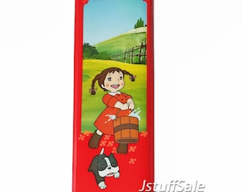 Vintage 1970s Pencil Case, Little House on the Prairie Japanese Anime version