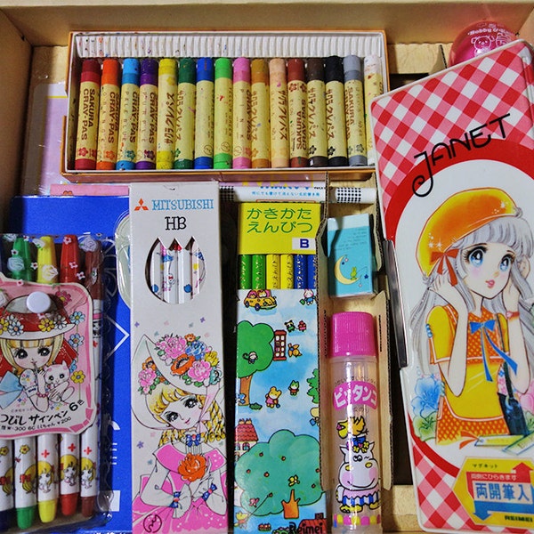 70's Japanese vintage stationery set