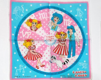 Candy Candy NOS Handkerchief 70s Vintage Yumiko Igarashi Japan