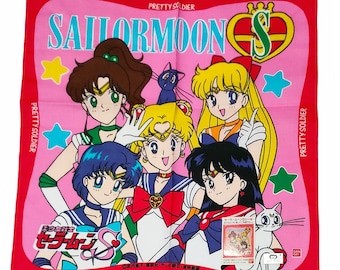 1990s Vintage Sailor Moon S Small Handkerchief