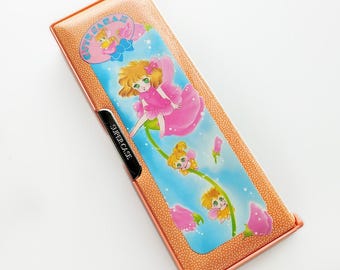 Vintage  Japanese Pencil Case 80s Double-Sided pen case