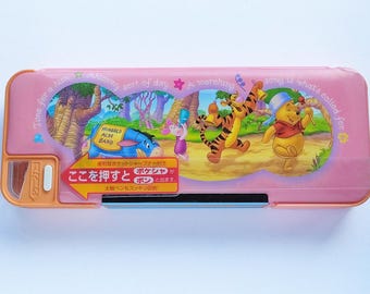 1980s vintage Japanese pencil case Winnie the Pooh Disney